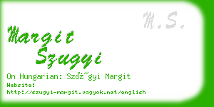 margit szugyi business card